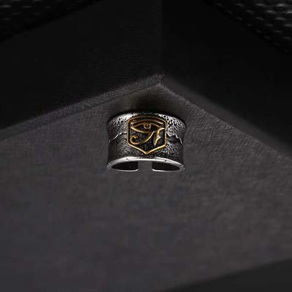 HORUS EYE OF GOD - Copper Adjustable Ring for Men and Boys - THE MEN THING