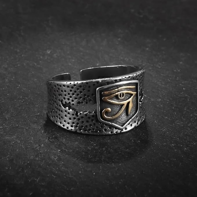 HORUS EYE OF GOD - Copper Adjustable Ring for Men and Boys - THE MEN THING