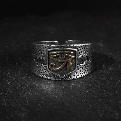 HORUS EYE OF GOD - Copper Adjustable Ring for Men and Boys - THE MEN THING
