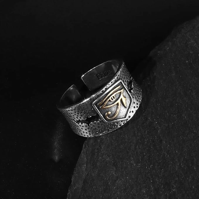 HORUS EYE OF GOD - Copper Adjustable Ring for Men and Boys - THE MEN THING