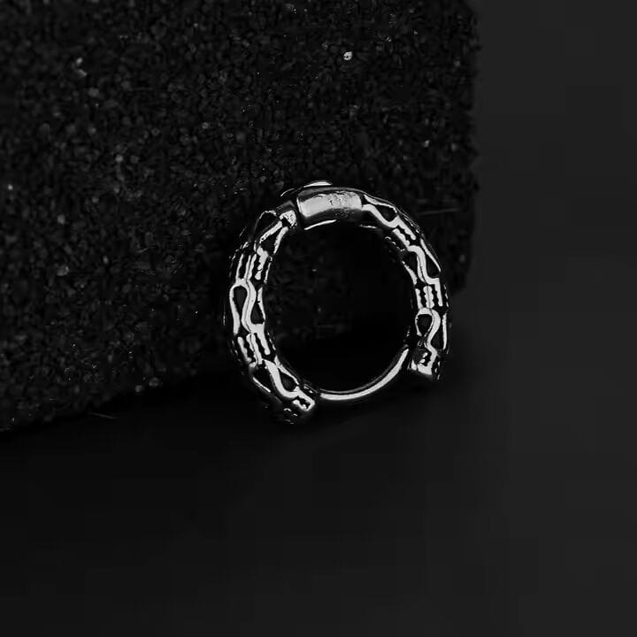 INFERNO COIL - 10mm Pure Titanium Steel Hoop Earrings for Men & Boys (2pcs) - THE MEN THING
