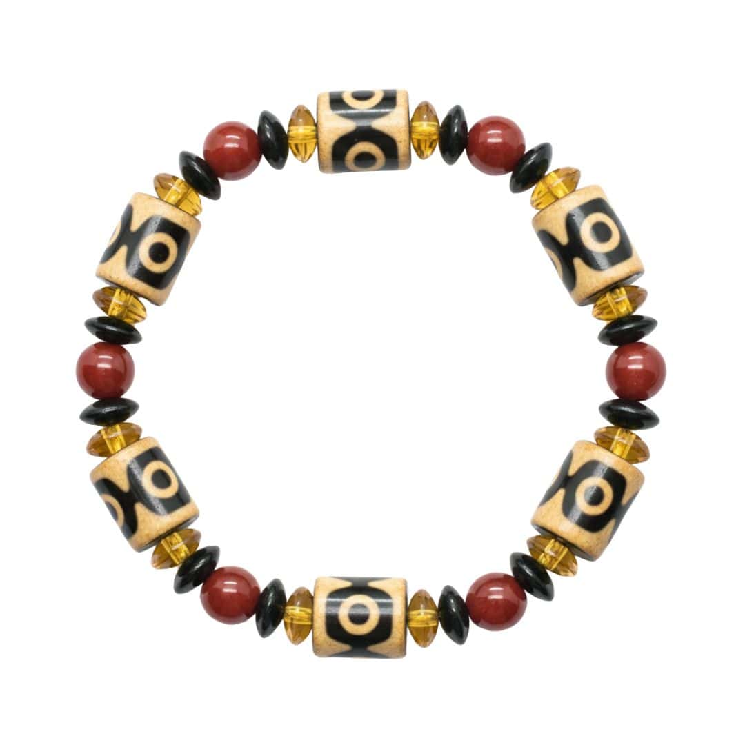INFERNO TOTEM - 16mm Beads Bracelet with Natural Stone - Adjustable Bracelet - THE MEN THING