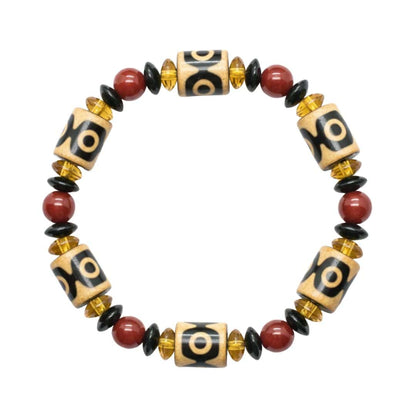 INFERNO TOTEM - 16mm Beads Bracelet with Natural Stone - Adjustable Bracelet - THE MEN THING