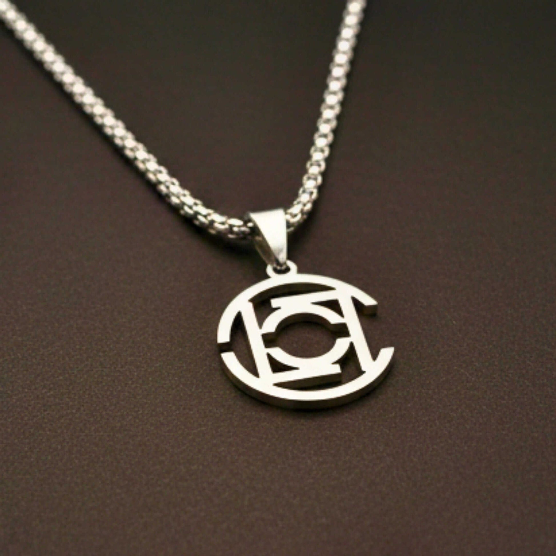 INTERLOCK EMBLEM - 20mm Pure Titanium Steel Pendant with 28inch Twisted 4mm Chain for Men & Boys — SS Pendant/ Necklace for Men | THE MEN THING