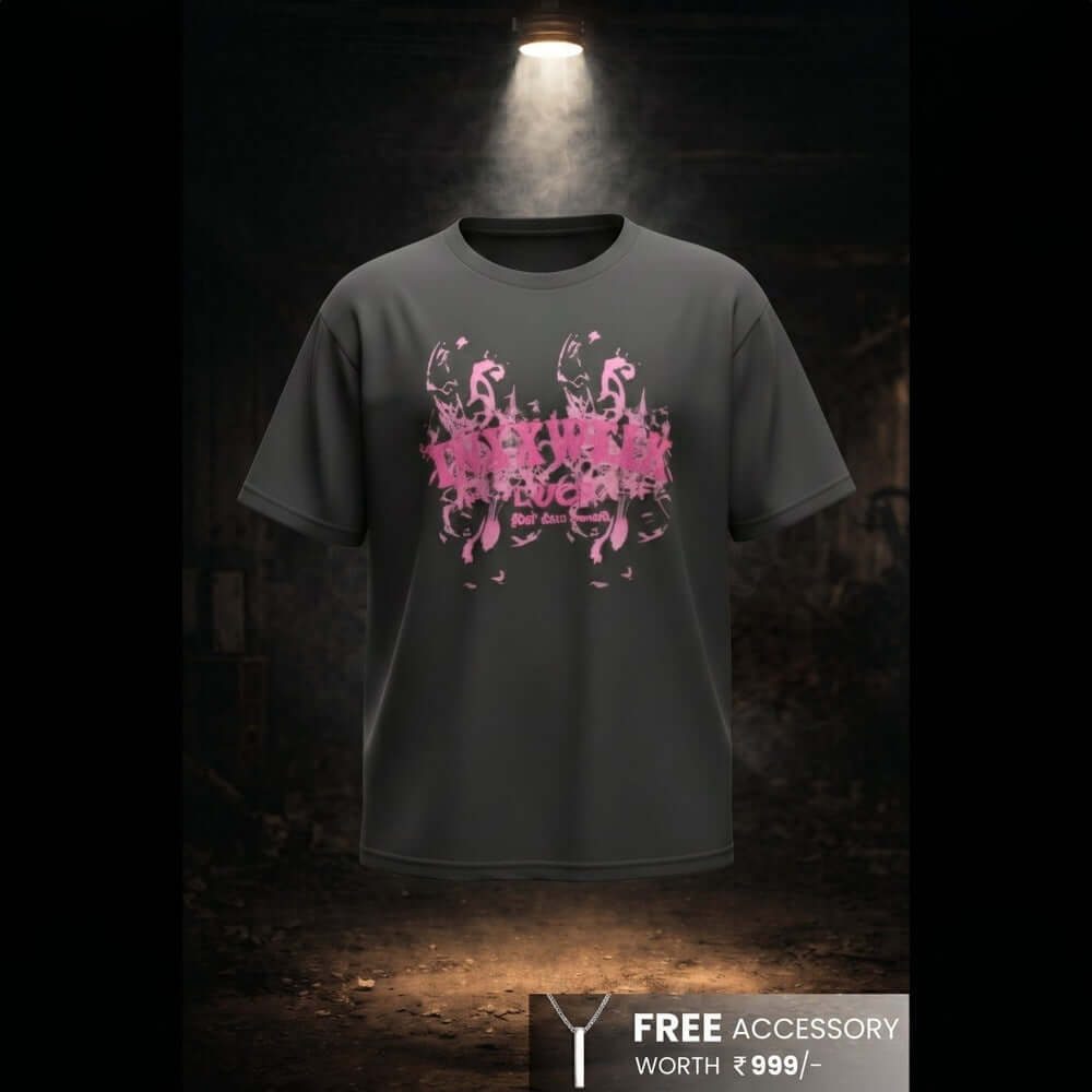 INXX WEEK LUCK Oversized T-Shirt - Black — T-Shirt for Men | THE MEN THING