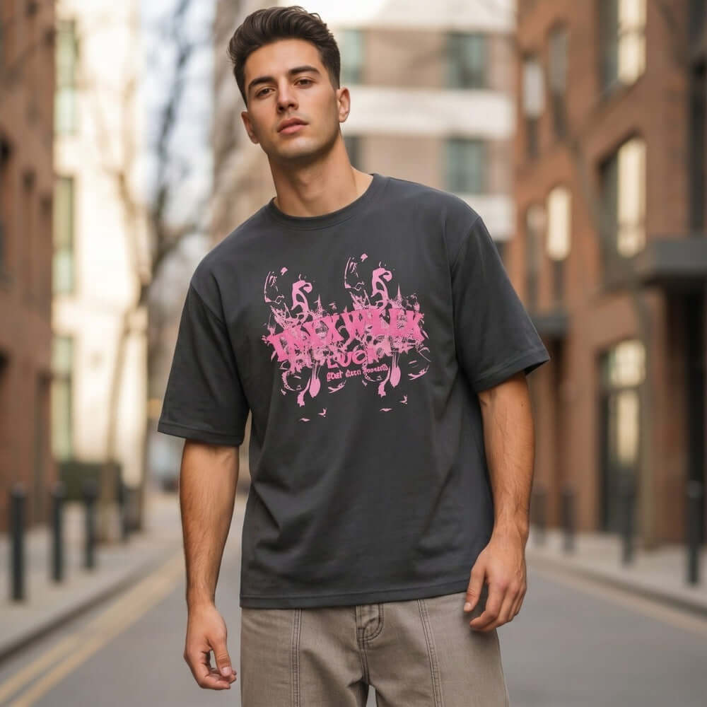 INXX WEEK LUCK Oversized T-Shirt - Black — T-Shirt for Men | THE MEN THING