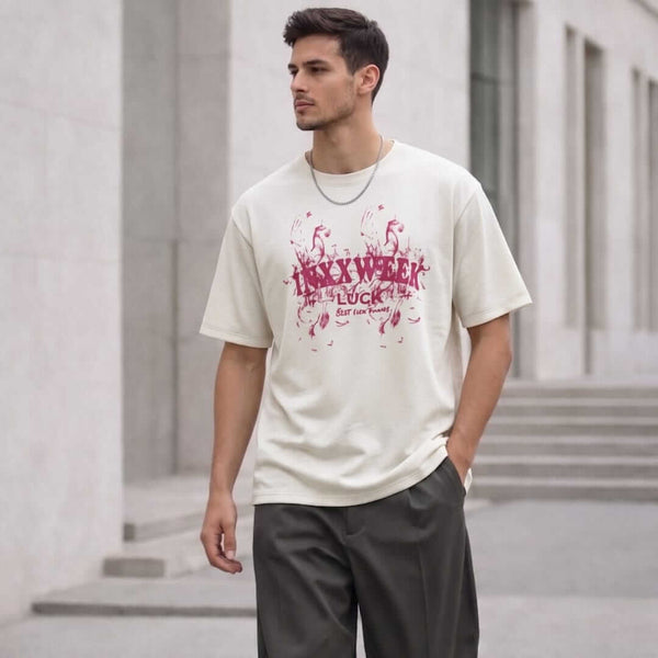 INXX WEEK LUCK Oversized T-Shirt - White