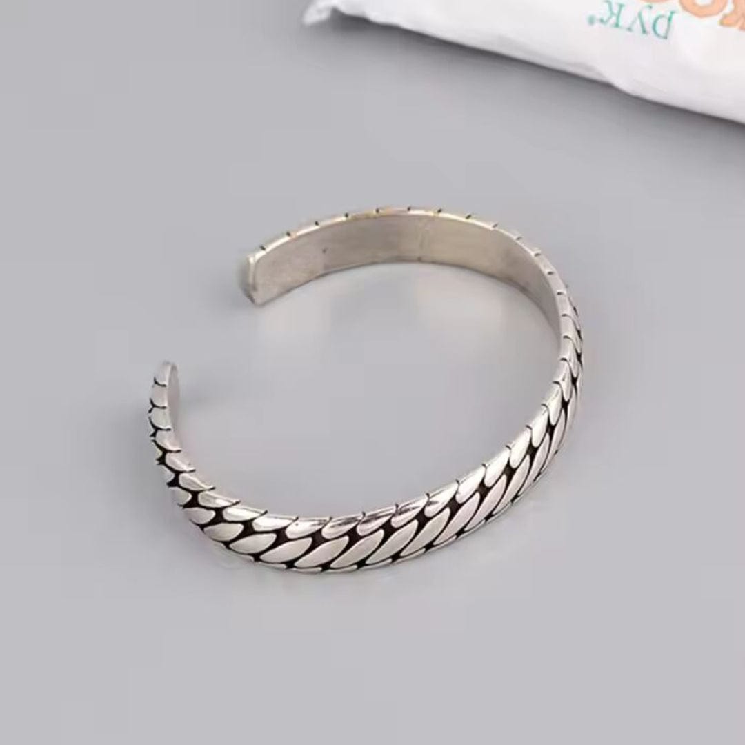 IRON HYDRA - Pure Stainless Steel Open Bangle Bracelet (Adjustable) for Men & Boys - THE MEN THING