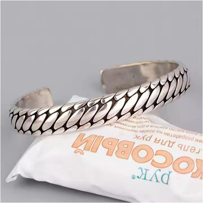 IRON HYDRA - Pure Stainless Steel Open Bangle Bracelet (Adjustable) for Men & Boys - THE MEN THING