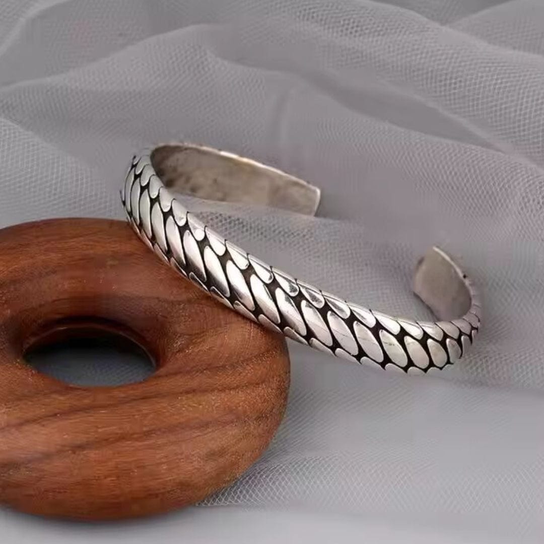 IRON HYDRA - Pure Stainless Steel Open Bangle Bracelet (Adjustable) for Men & Boys - THE MEN THING