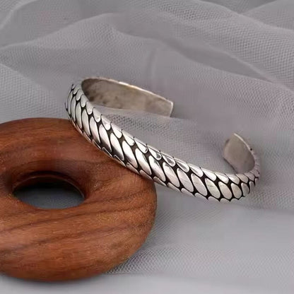 IRON HYDRA - Pure Stainless Steel Open Bangle Bracelet (Adjustable) for Men & Boys - THE MEN THING