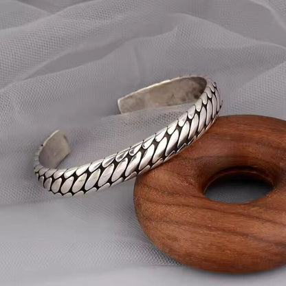 IRON HYDRA - Pure Stainless Steel Open Bangle Bracelet (Adjustable) for Men & Boys - THE MEN THING