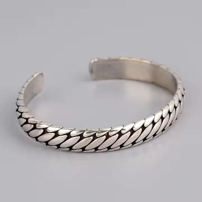 IRON HYDRA - Pure Stainless Steel Open Bangle Bracelet (Adjustable) for Men & Boys - THE MEN THING