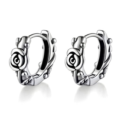 IRONROSE CRESTS - 10mm Pure Titanium Steel Hoop Earrings for Men & Boys (2pcs) - THE MEN THING