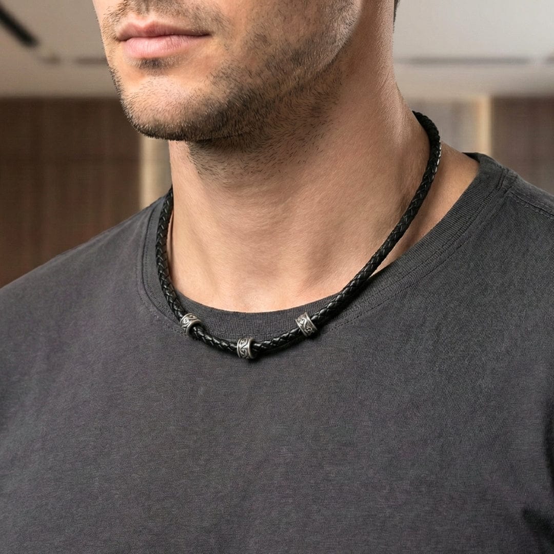 IRONVEIL - Titanium Steel Pendant with Rope Chain, for Men & Boys (16inch) - THE MEN THING
