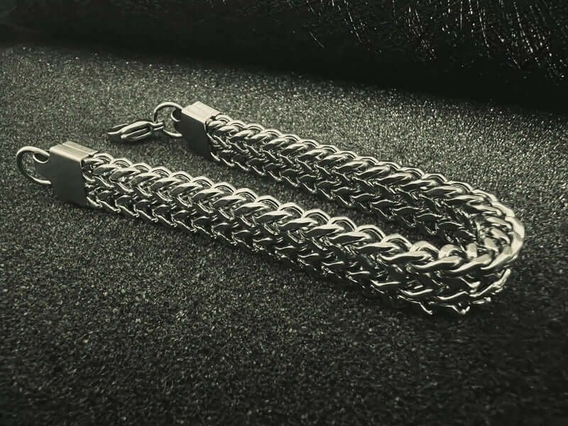 ITALIAN MESH CLAW - Stainless Steel Italian trending Style, double-layer thick 10mm Bracelet, 7 to 8 inch with Lobster Claw Buckle for Men & Boy - THE MEN THING