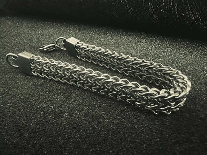 ITALIAN MESH CLAW - Stainless Steel Italian trending Style, double-layer thick 10mm Bracelet, 7 to 8 inch with Lobster Claw Buckle for Men & Boy - THE MEN THING