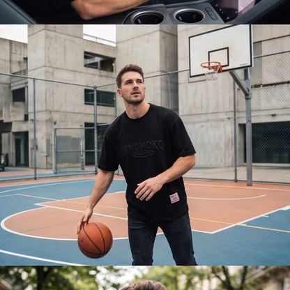 IVORY EMBOSS Oversized T-Shirt - Black — T-Shirt for Men | THE MEN THING