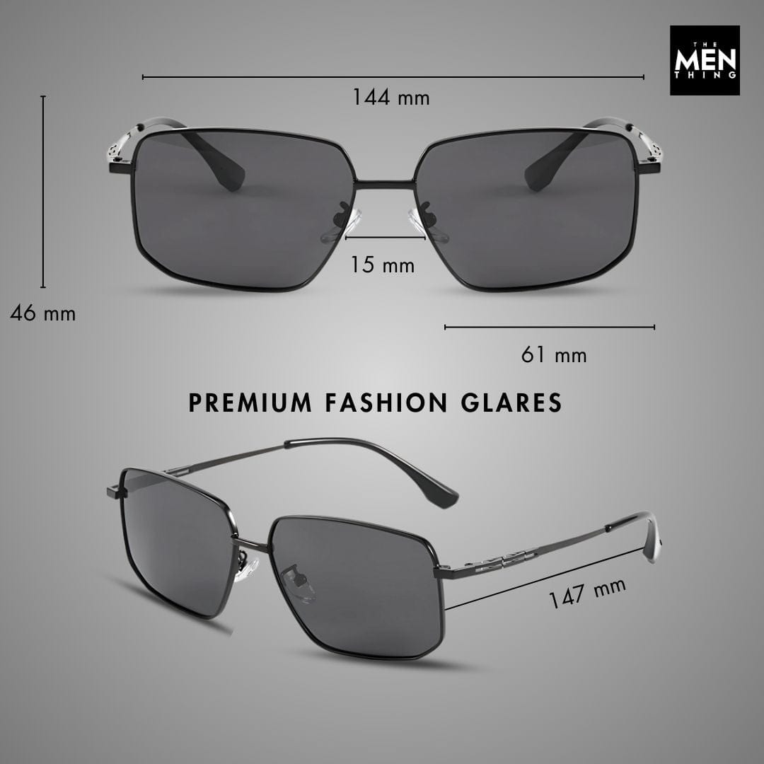 J3292 - OBLIVION SHADE - HD Polarised Sunglasses for Men - UV400 Protection, Stainless Steel Frame - Dark Tinted - THE MEN THING