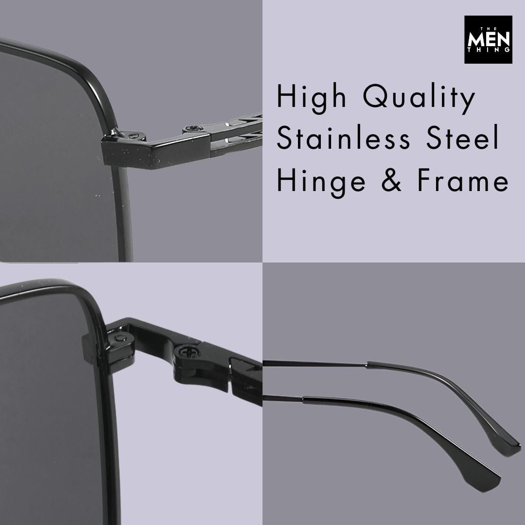 J3292 - OBLIVION SHADE - HD Polarised Sunglasses for Men - UV400 Protection, Stainless Steel Frame - Dark Tinted - THE MEN THING