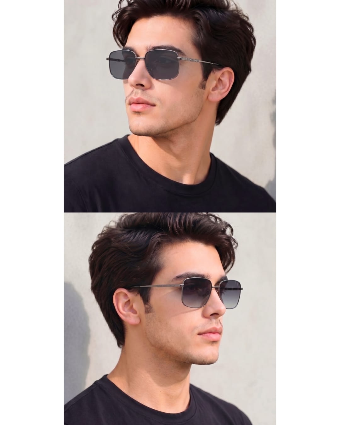 J3292 - OBLIVION SHADE - HD Polarised Sunglasses for Men - UV400 Protection, Stainless Steel Frame - Black Tinted - THE MEN THING