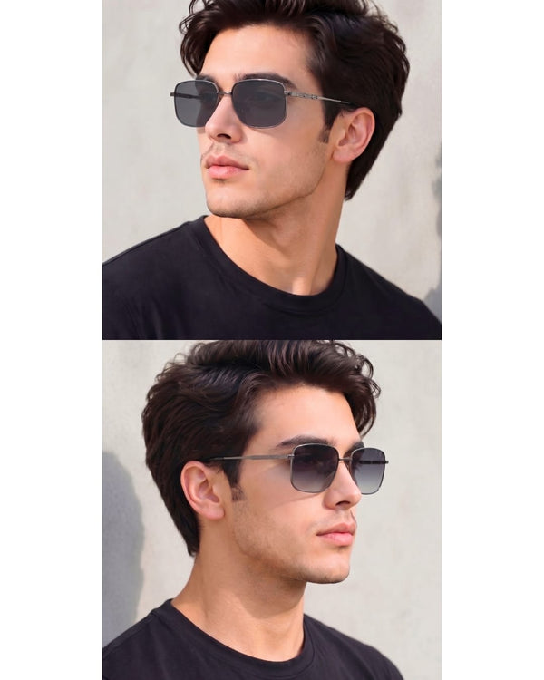 J3292 - OBLIVION SHADE - HD Polarised Sunglasses for Men - UV400 Protection, Stainless Steel Frame - Black Tinted