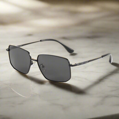 J3292 - OBLIVION SHADE - HD Polarised Sunglasses for Men - UV400 Protection, Stainless Steel Frame - Dark Tinted - THE MEN THING