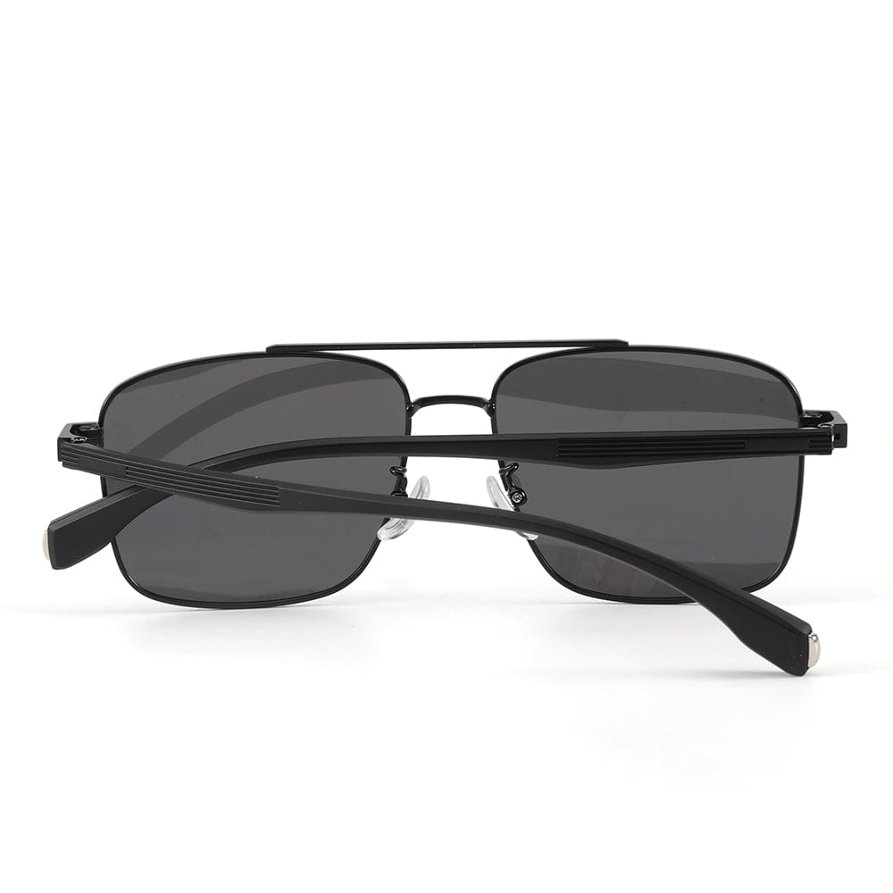 J3293 - GLACIER LUXE - HD Polarised Sunglasses for Men - UV400 Protection, Stainless Steel Frame - Black Lenses - THE MEN THING