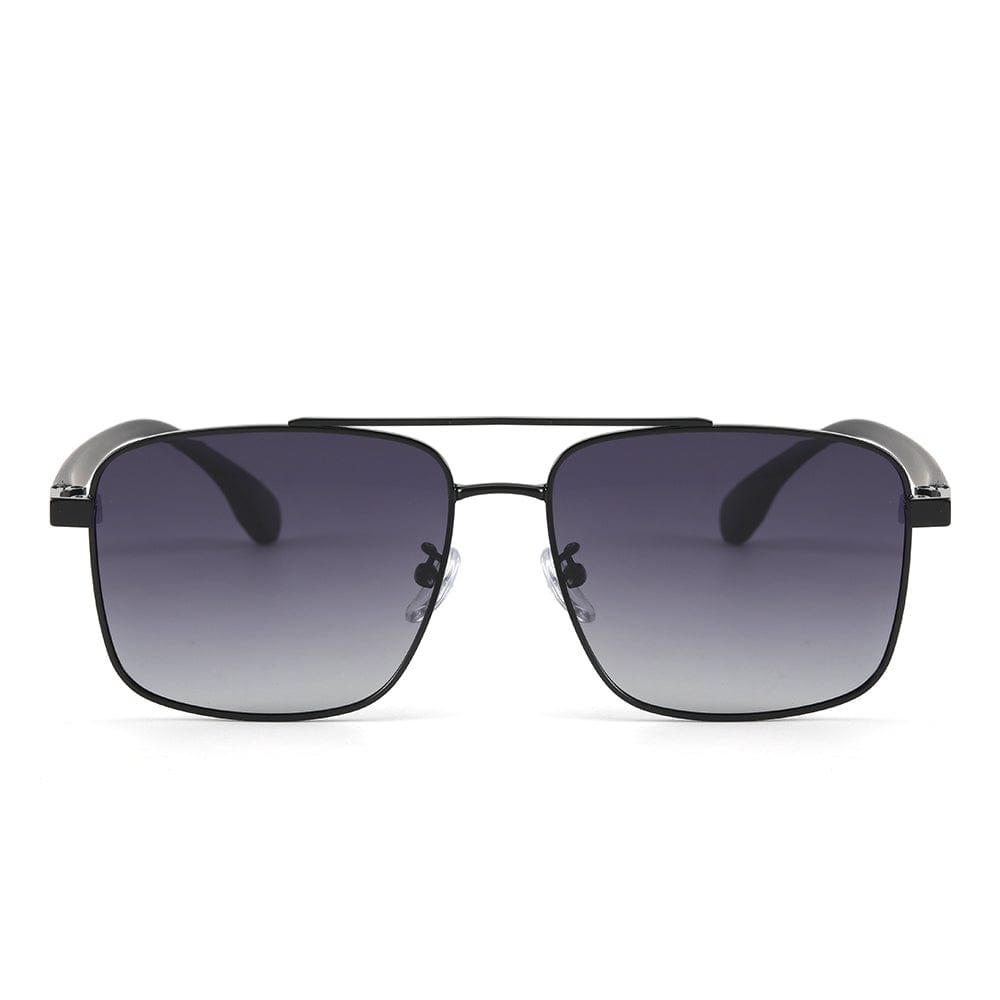 J3293 - GLACIER LUXE - HD Polarised Sunglasses for Men - UV400 Protection, Stainless Steel Frame - Gradient Grey Lenses - THE MEN THING