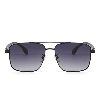 J3293 - GLACIER LUXE - HD Polarised Sunglasses for Men - UV400 Protection, Stainless Steel Frame - Gradient Grey Lenses - THE MEN THING