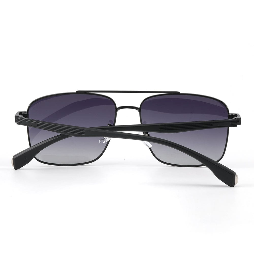 J3293 - GLACIER LUXE - HD Polarised Sunglasses for Men - UV400 Protection, Stainless Steel Frame - Gradient Grey Lenses - THE MEN THING