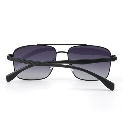 J3293 - GLACIER LUXE - HD Polarised Sunglasses for Men - UV400 Protection, Stainless Steel Frame - Gradient Grey Lenses - THE MEN THING