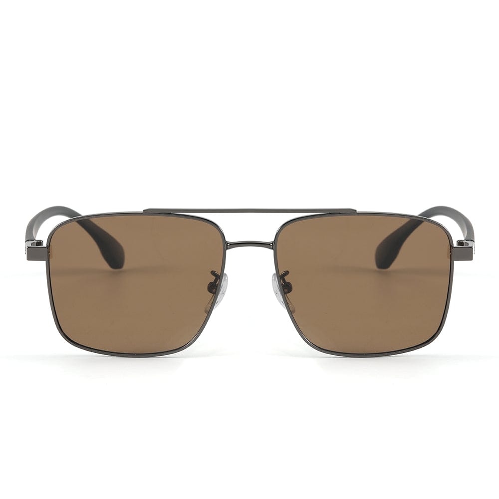 J3293 - GLACIER LUXE - HD Polarised Sunglasses for Men - UV400 Protection, Stainless Steel Frame - Tea Lenses - THE MEN THING