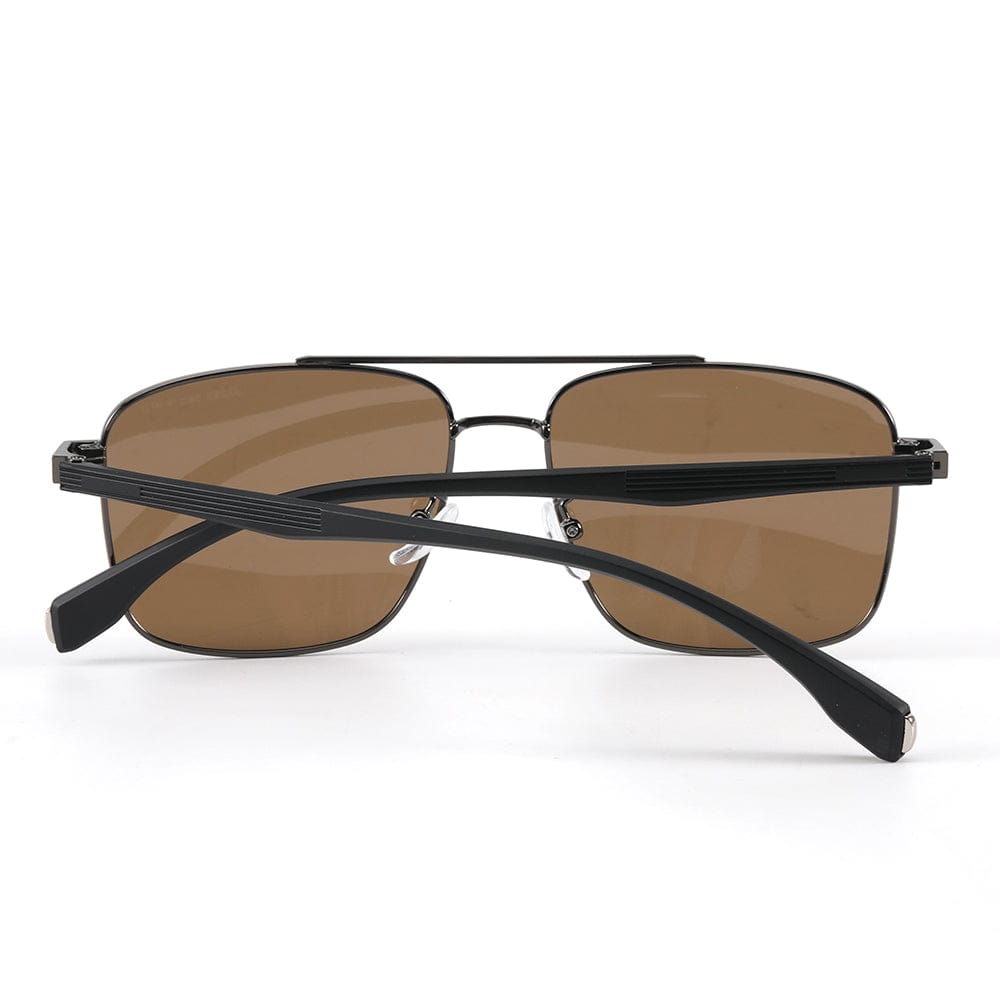 J3293 - GLACIER LUXE - HD Polarised Sunglasses for Men - UV400 Protection, Stainless Steel Frame - Tea Lenses - THE MEN THING
