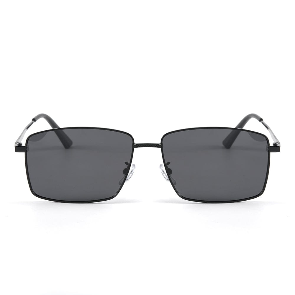 J3298 - OBSIDIAN LUXE - HD Polarised Sunglasses for Men - UV400 Protection, Stainless Steel Frame - Black Grey Lenses - THE MEN THING
