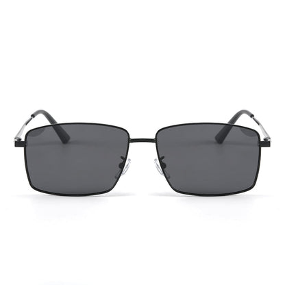 J3298 - OBSIDIAN LUXE - HD Polarised Sunglasses for Men - UV400 Protection, Stainless Steel Frame - Black Grey Lenses - THE MEN THING