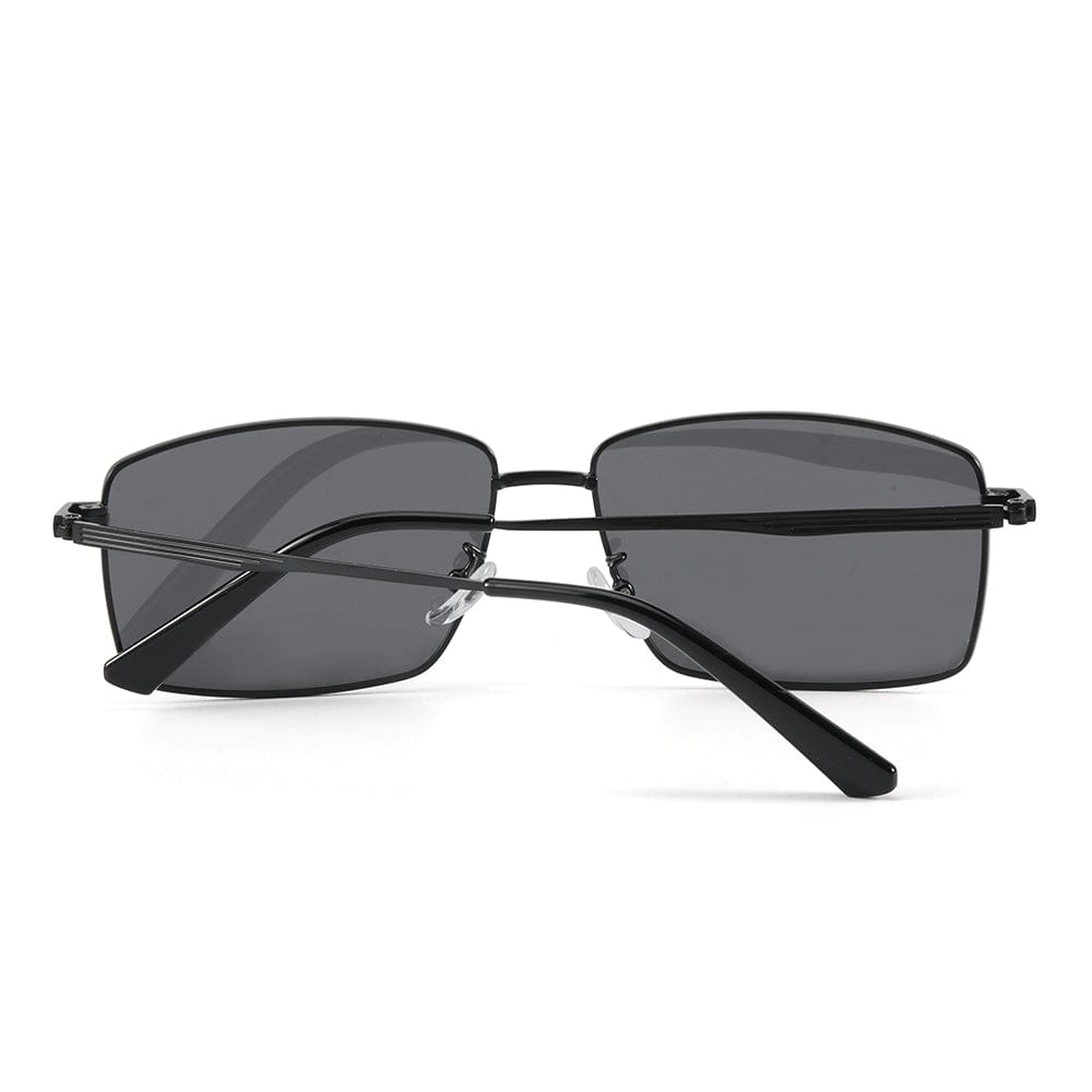 J3298 - OBSIDIAN LUXE - HD Polarised Sunglasses for Men - UV400 Protection, Stainless Steel Frame - Black Grey Lenses - THE MEN THING
