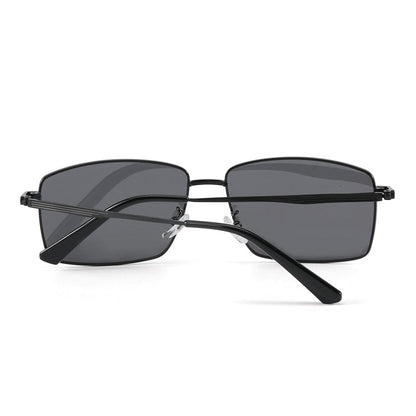 J3298 - OBSIDIAN LUXE - HD Polarised Sunglasses for Men - UV400 Protection, Stainless Steel Frame - Black Grey Lenses - THE MEN THING