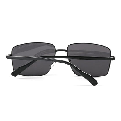 J3305 - PHANTOM SHADE - HD Polarised Sunglasses for Men - UV400 Protection, Stainless Steel Frame - Black Lenses - THE MEN THING