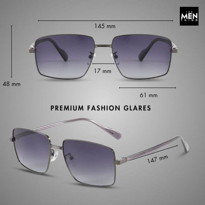 J3305 - PHANTOM SHADE - HD Polarised Sunglasses for Men - UV400 Protection, Stainless Steel Frame - Black Lenses - THE MEN THING