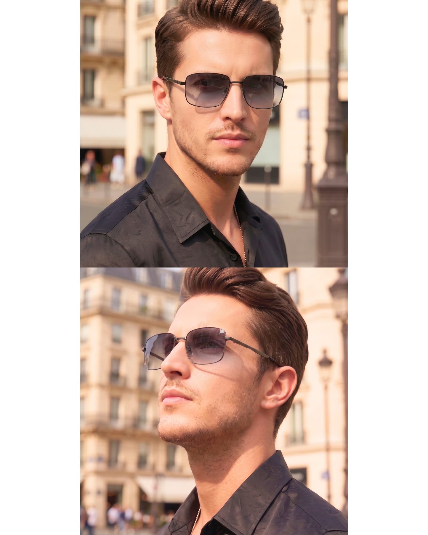 J3305 - PHANTOM SHADE - HD Polarised Sunglasses for Men - UV400 Protection, Stainless Steel Frame - Gradient Lenses - THE MEN THING