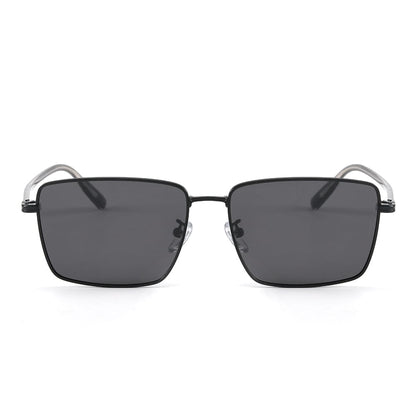 J3308 - SLEEK VANTAGE- HD Polarised Sunglasses for Men - UV400 Protection, Stainless Steel Frame - Black Lens - THE MEN THING