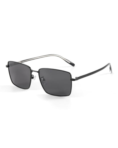 J3308 - SLEEK VANTAGE- HD Polarised Sunglasses for Men - UV400 Protection, Stainless Steel Frame - Black Lens - THE MEN THING