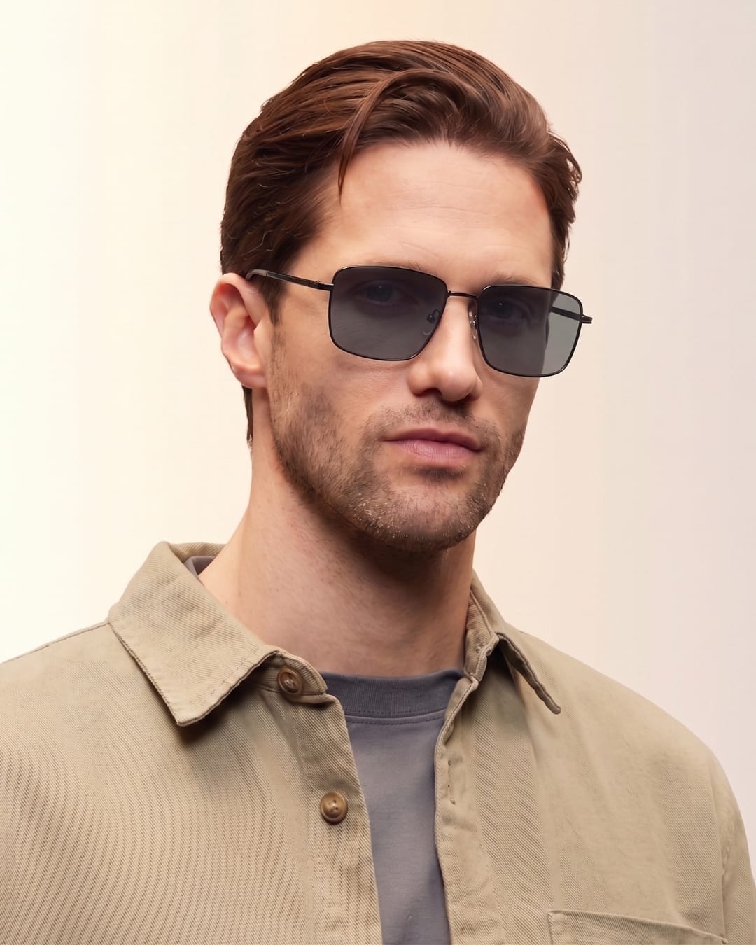 J3308 - SLEEK VANTAGE- HD Polarised Sunglasses for Men - UV400 Protection, Stainless Steel Frame - Black Lens - THE MEN THING