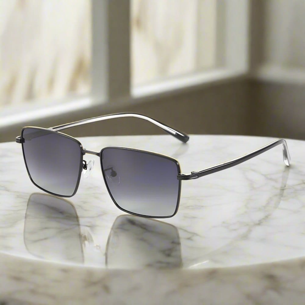 J3308 - SLEEK VANTAGE- HD Polarised Sunglasses for Men - UV400 Protection, Stainless Steel Frame - Gradient Grey Lens - THE MEN THING