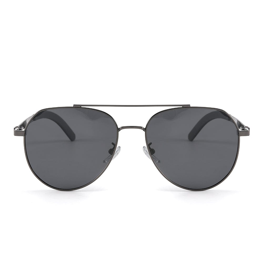 J3332 - MYSTIC ARC - HD Polarised Sunglasses for Men - UV400 Protection, Stainless Steel Frame - Gradient Black Lens - THE MEN THING