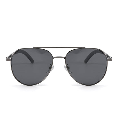 J3332 - MYSTIC ARC - HD Polarised Sunglasses for Men - UV400 Protection, Stainless Steel Frame - Gradient Black Lens - THE MEN THING