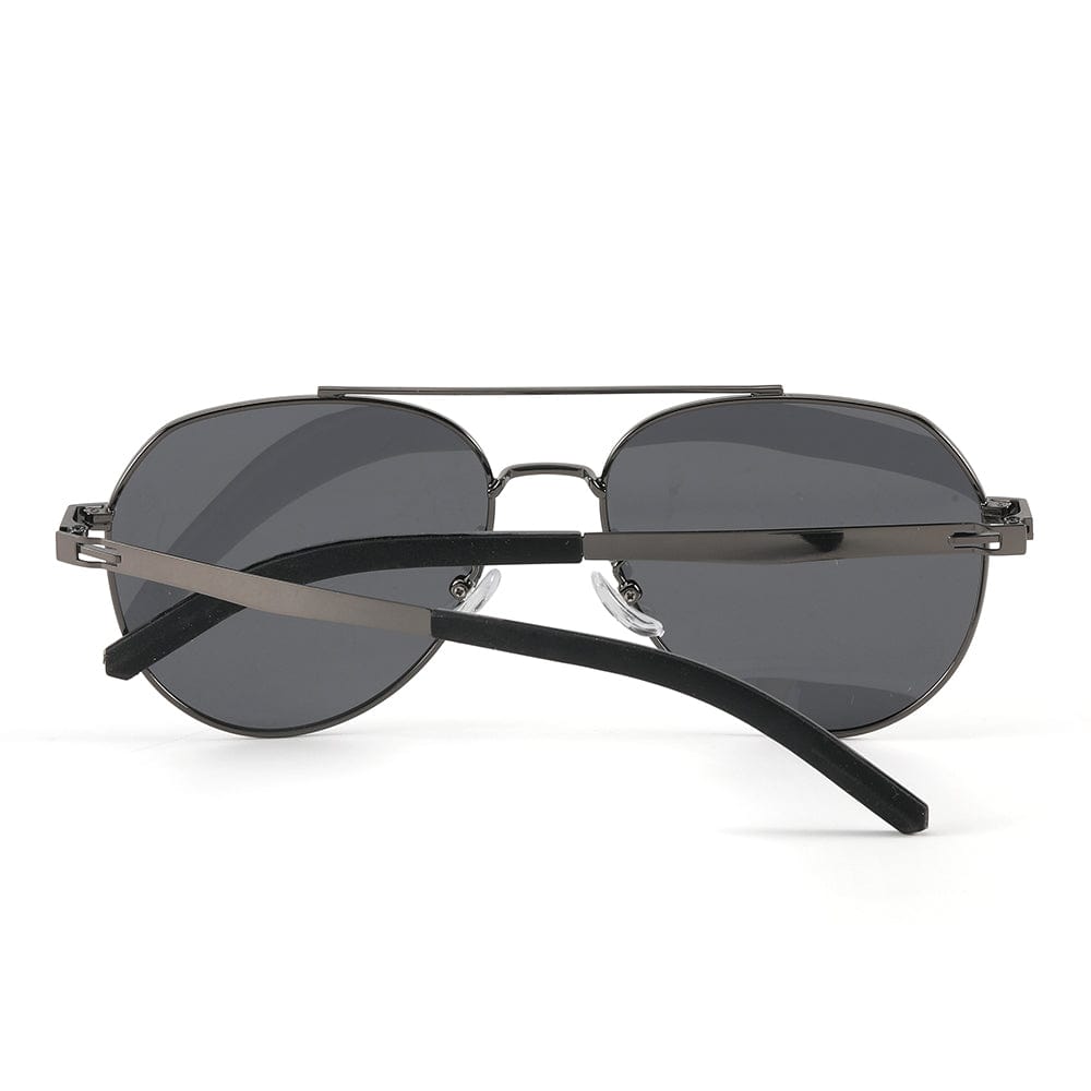 J3332 - MYSTIC ARC - HD Polarised Sunglasses for Men - UV400 Protection, Stainless Steel Frame - Gradient Black Lens - THE MEN THING