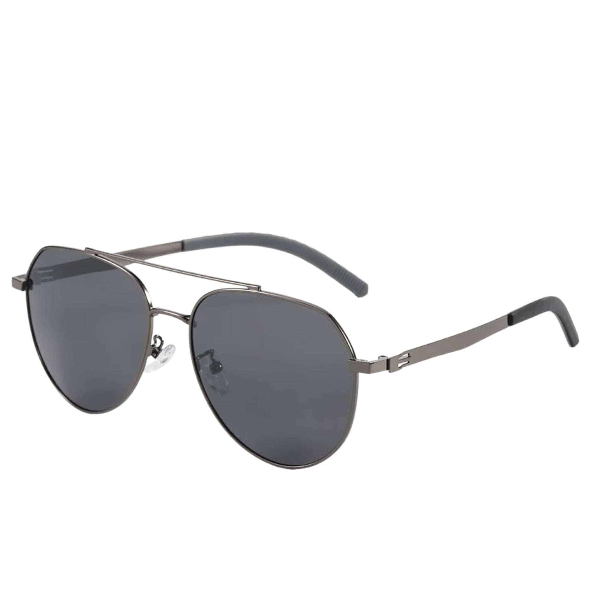 J3332 - MYSTIC ARC - HD Polarised Sunglasses for Men - UV400 Protection, Stainless Steel Frame - Gradient Black Lens - THE MEN THING