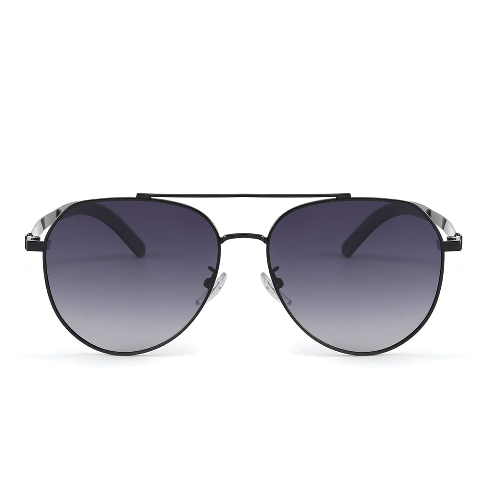 J3332 - MYSTIC ARC - HD Polarised Sunglasses for Men - UV400 Protection, Stainless Steel Frame - Gradient Grey Lens - THE MEN THING
